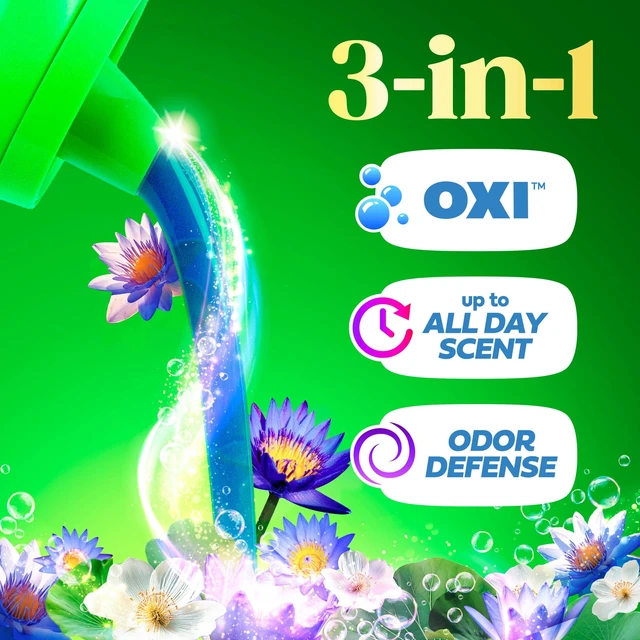 Alt view image 5 of 6 - Gain Plus Laundry Detergent Liquid, Now with Odor Defense + OXI, Waterfall Delight Scent, 60 fl oz, 45 Loads