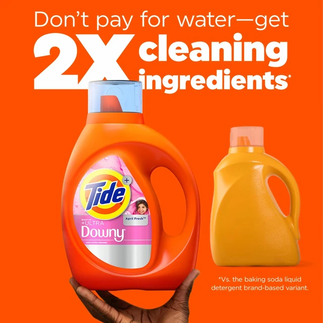 Alt view image 5 of 6 - Tide Laundry Detergent Liquid Plus a Boost of Ultra Downy, April Fresh Scent, 27 fl oz, 19 Loads