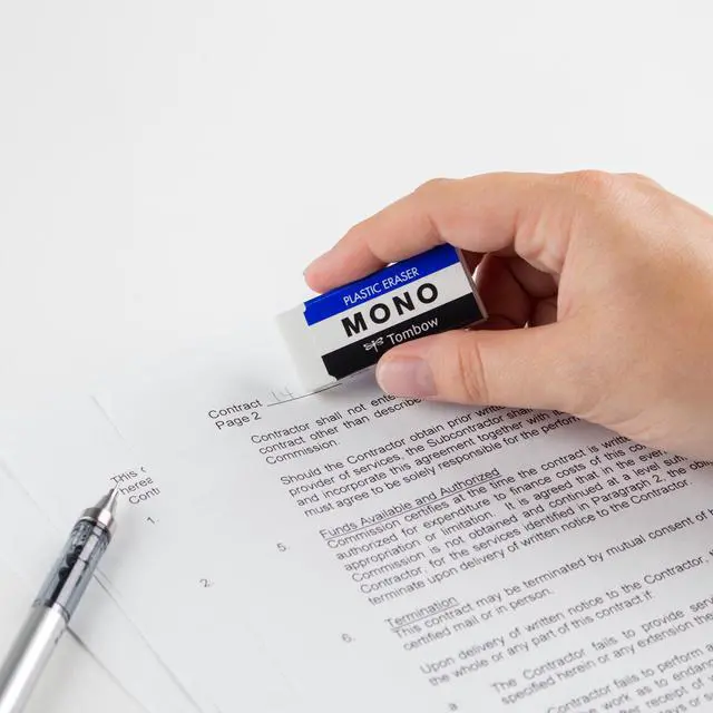 Alt view image 13 of 14 - Tombow 57324 MONO Eraser, White, Medium, 3-Pack. Cleanly Removes Marks