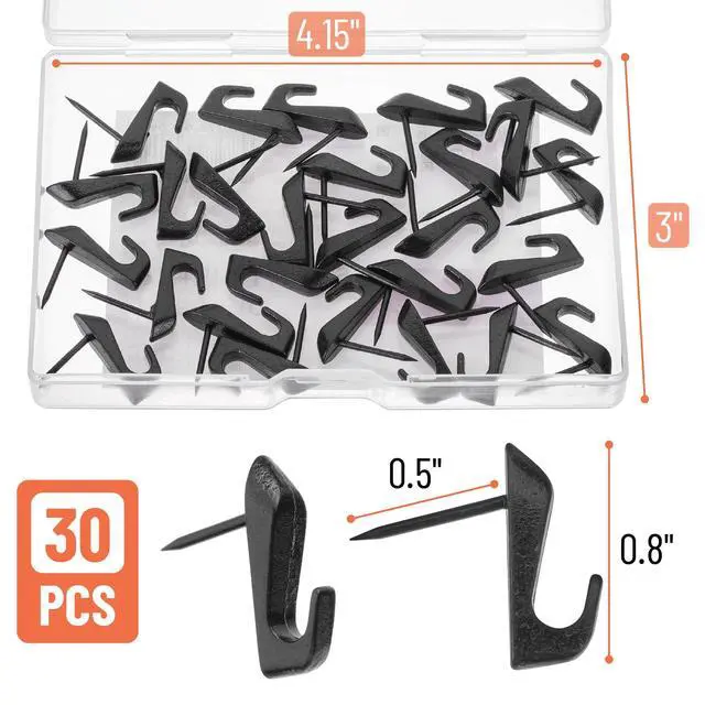 Alt view image 9 of 14 - Mr. Pen- Push Pin Hooks for Hanging Pictures, 30 Pack, Black