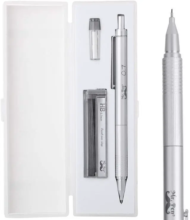 Alt view image 8 of 14 - Mr. Pen - 0.7mm Mechanical Pencil with Case, Metal Drawing Pencils