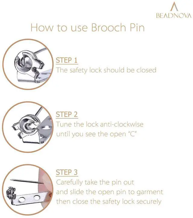 Alt view image 12 of 12 - BEADNOVA Brooch Pin Back 60pcs Bar Pin Back 1.5 Inch Clasp Pinback Brooch Backings for Crafts Badge Name Tag DIY Jewelry Making and Craft (60 Pcs, Silver Color)