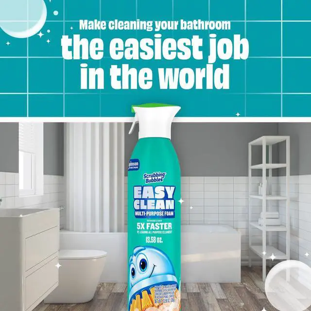 Alt view image 13 of 14 - Scrubbing Bubbles Easy Clean Foaming Multipurpose Bathroom Cleaner, Continuous Spray Bottle, Fast Acting Foam, 13.58 Ounce