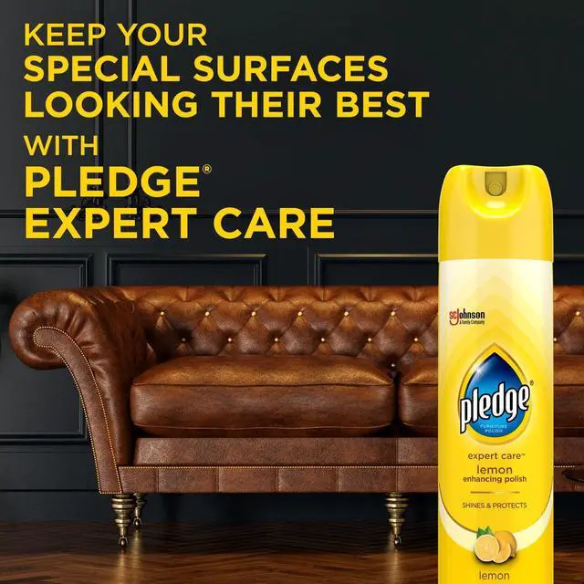 Alt view image 5 of 6 - Pledge® Expert Care, Wood Polish Shines and Protects, Lemon Enhancing, Aerosol, 9.7 oz.