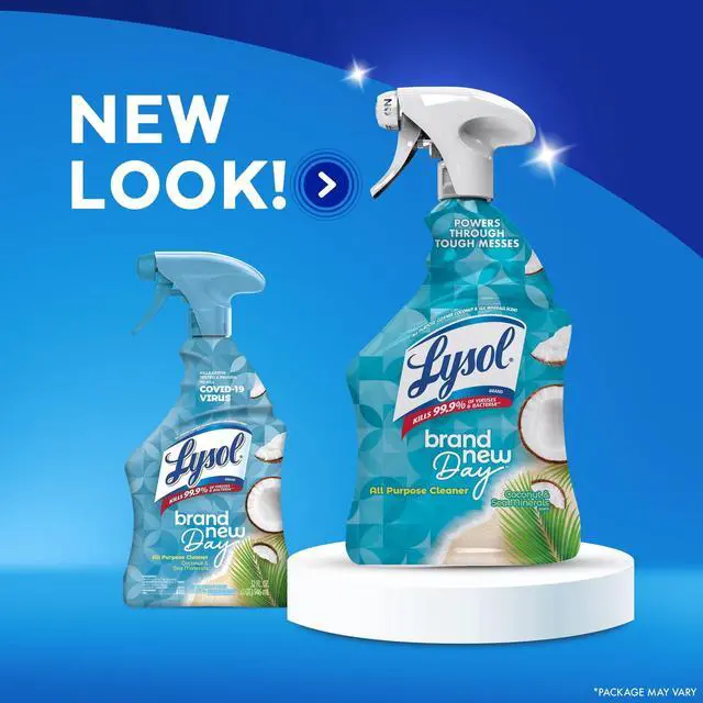 Alt view image 2 of 6 - Lysol All-Purpose Cleaner, Sanitizing and Disinfecting Spray, to Clean and Deodorize, Coconut & Sea Minerals Scent, 32 fl oz