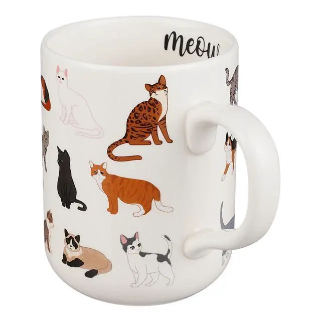 Alt view image 3 of 7 - Mainstays 16.06 oz White Stoneware Cat Mug