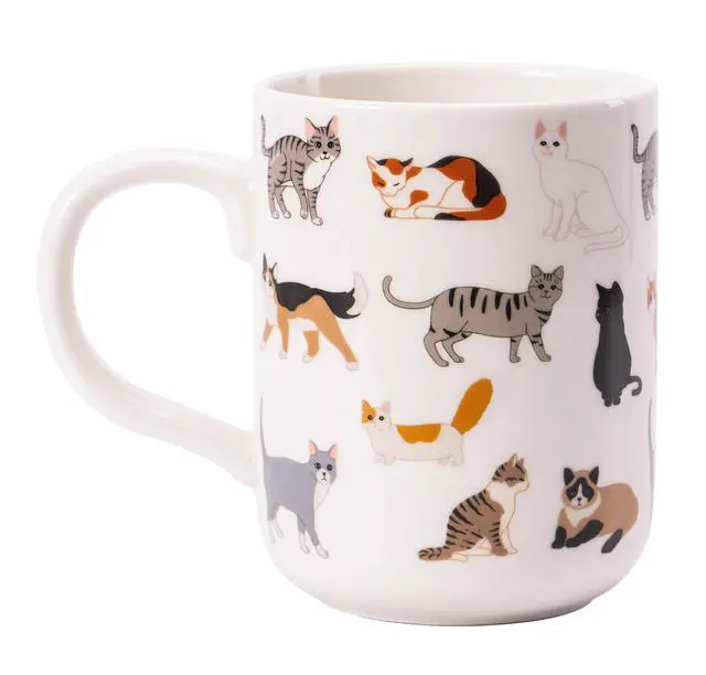 Alt view image 6 of 7 - Mainstays 16.06 oz White Stoneware Cat Mug