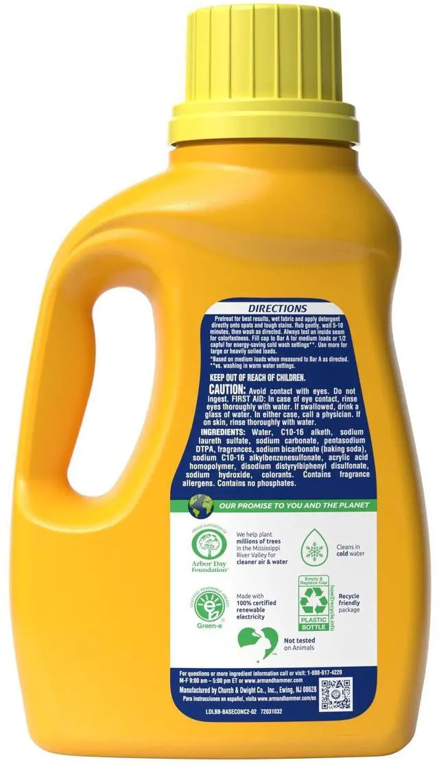 Alt view image 3 of 7 - ARM & HAMMER Laundry Detergent Liquid, Clean Burst, 43 fl oz, 43 Loads