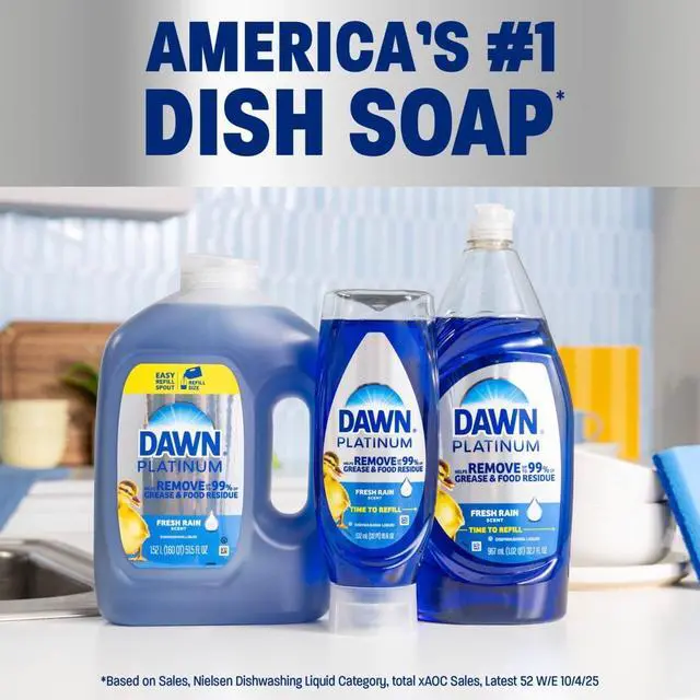 Alt view image 5 of 7 - Dawn Platinum Dish Soap, Dishwashing Soap, Fresh Rain, 30 fl oz
