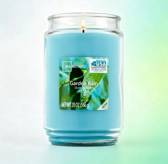 Main image of NEW-Candle,Garden Rain Single-Wick Large Glass Jar Candle, 20 Oz,NEW Arrival