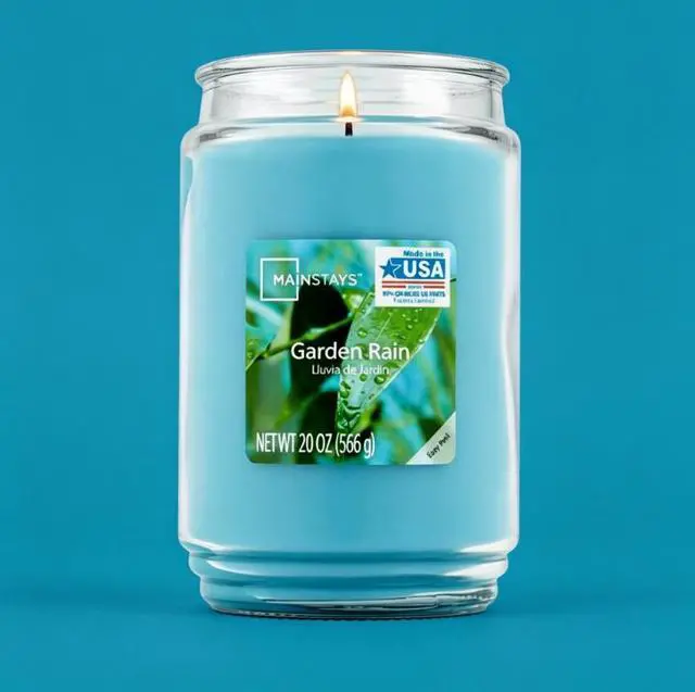 Alt view image 2 of 2 - NEW-Candle,Garden Rain Single-Wick Large Glass Jar Candle, 20 Oz,NEW Arrival