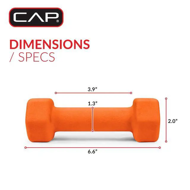 Alt view image 3 of 3 - ICUTE-CAP, 3lb Neoprene Dumbbell, Orange, Single,Best Seller