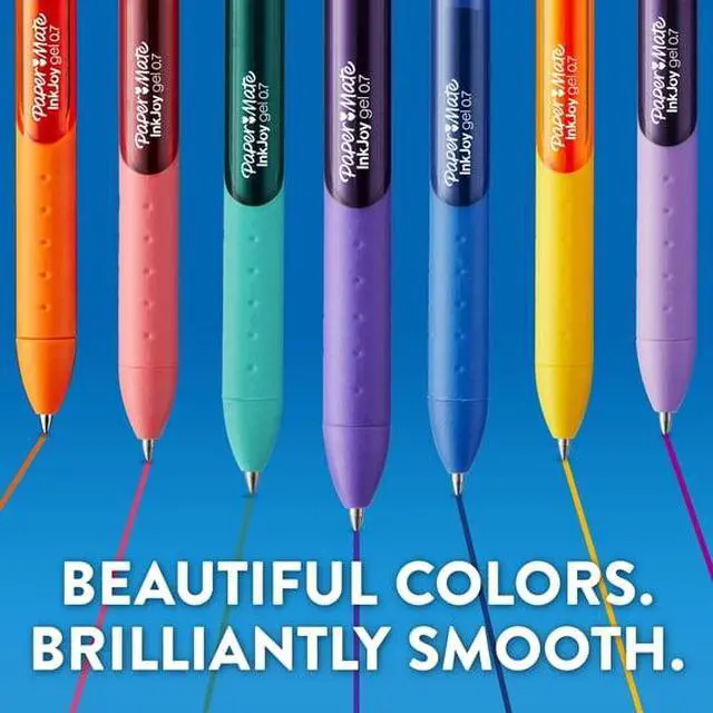 Alt view image 3 of 3 - ICUTE-Retractable Gel Ink Pens 0.7mm Medium Point 4 Pack Assorted Candy Pop Colors for Smooth Writing School Office Supplies
