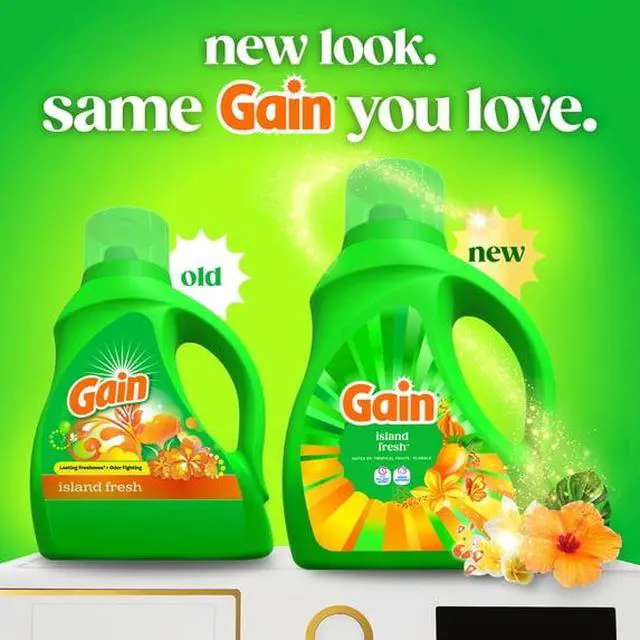 Alt view image 4 of 4 - HOT-BLUE-Gain Laundry Detergent Liquid, Now with Odor Defense, Island Fresh Scent, 81 Fl oz, 61 Loads