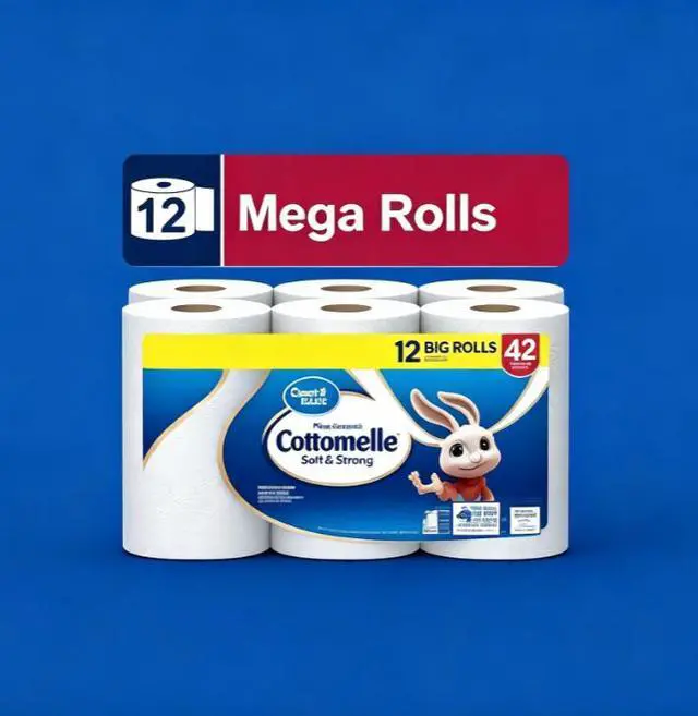 Main image of Great Value Ultra Strong 2-Ply Toilet Paper, 12 Mega Rolls, Compare to Charmin Ultra Strong