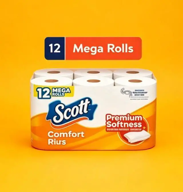 Alt view image 2 of 6 - ICUTE-Scott ComfortPlus Toilet Paper, 12 Mega Rolls,Fast Delivery