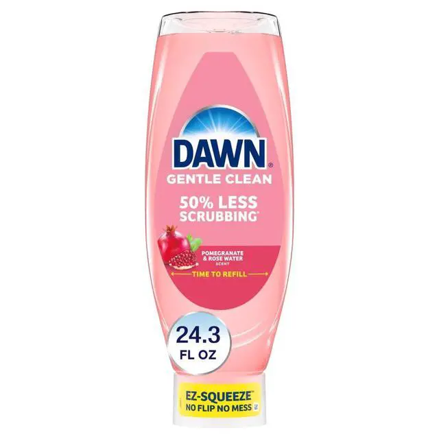 Alt view image 3 of 6 - ICUTE-Dawn Gentle Clean EZ-Squeeze Dish Soap, Dishwashing Liquid, Pomegranate & Rose Water, 24.3oz