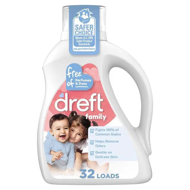 Alt view image 2 of 4 - ICUTE-Dreft Liquid Laundry Detergent for Family, Unscented Laundry Detergent, 42 fl oz, 32 Loads