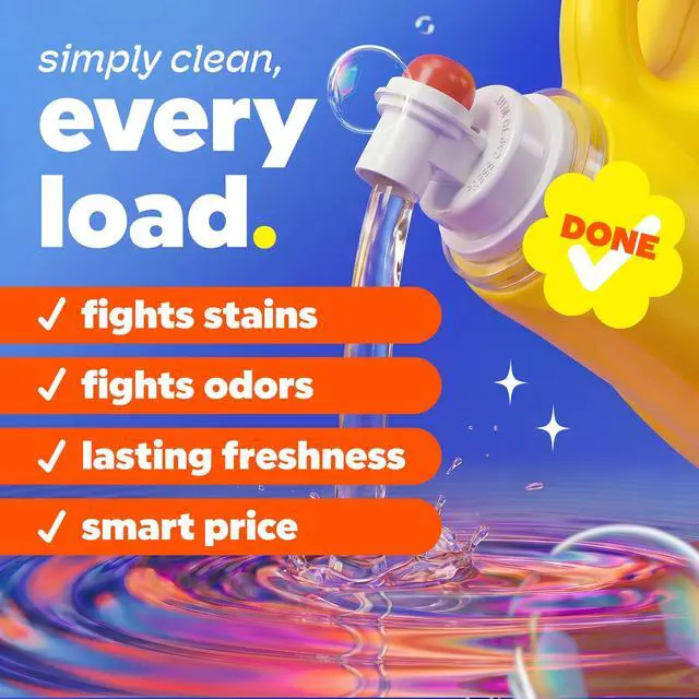 Alt view image 2 of 4 - ICUTE-Tide Simply Laundry Detergent Liquid, Oxi Boost + Febreze Odor Defense, Sunny Breeze Scent, 129 fl oz, 96 Loads