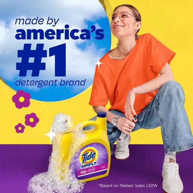Alt view image 3 of 4 - ICUTE-Tide Simply Laundry Detergent Liquid, Oxi Boost + Febreze Odor Defense, Sunny Breeze Scent, 129 fl oz, 96 Loads