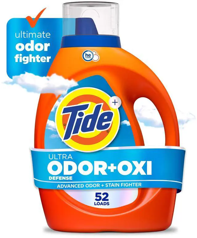 Alt view image 2 of 3 - ICUTE-Tide Ultra Odor Defense Plus Oxi Liquid Laundry Detergent, 73 fl oz, 52 Loads