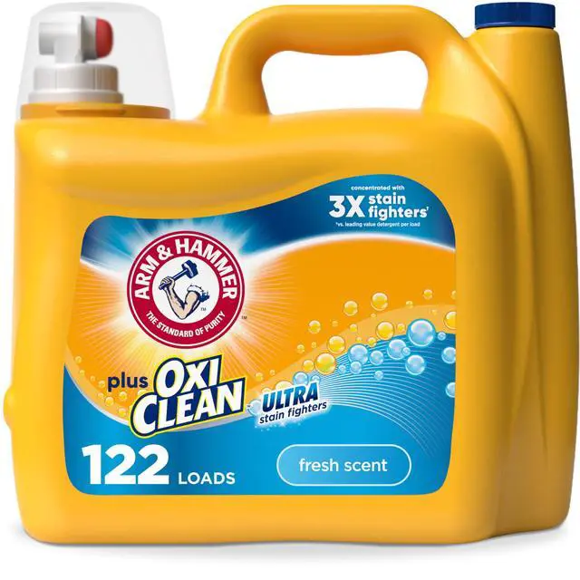 Alt view image 3 of 5 - ICUTE-ARM & HAMMER Plus OxiClean Ultra Stain Fighters Liquid Laundry Detergent, Fresh Scent 158.6 Fl Oz