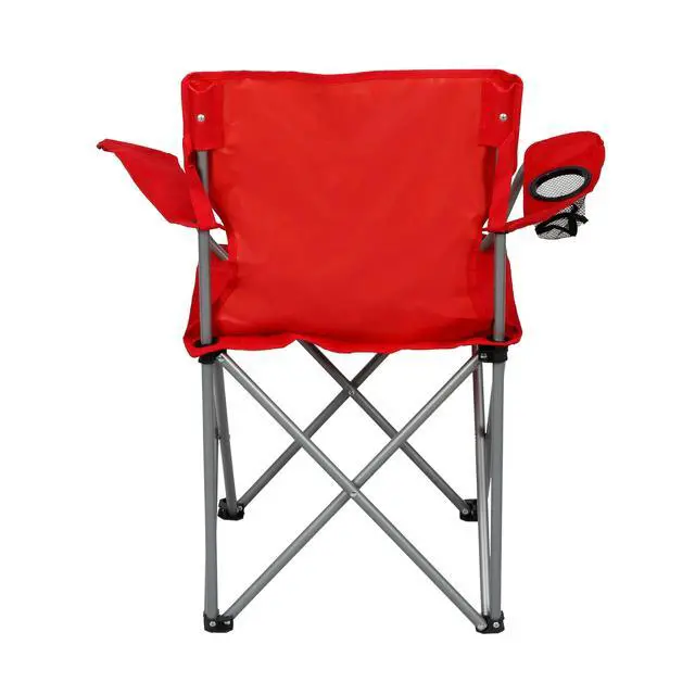 Alt view image 4 of 5 - ICUTE-Ozark Trail Quad Folding Camp Chair with Cup Holder, Bright Red