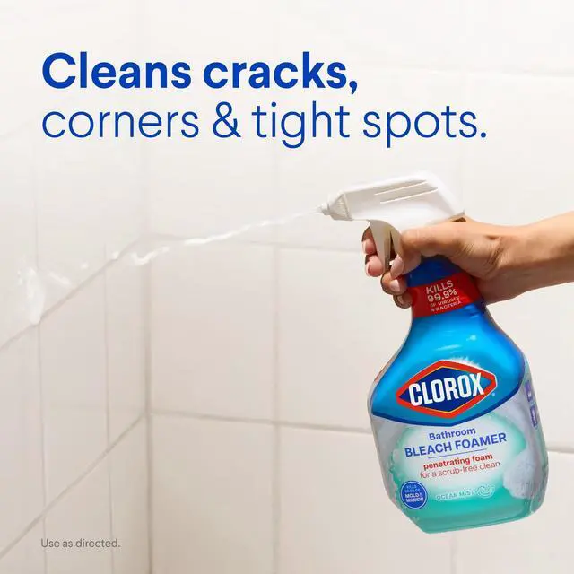 Alt view image 5 of 5 - ICUTE-Clorox Bleach Foamer Bathroom and Shower Cleaner Spray, Ocean Mist, 30 fl oz