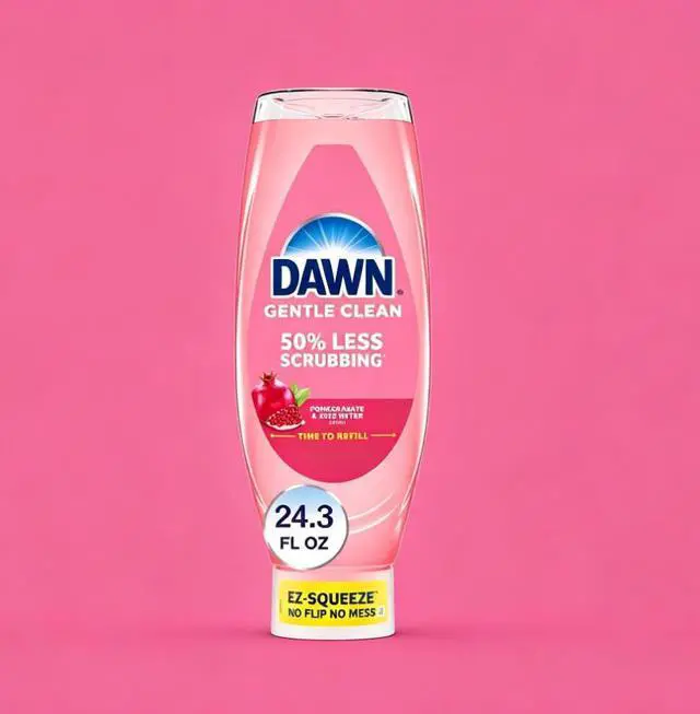 Main image of ICUTE-Dawn Gentle Clean EZ-Squeeze Dish Soap, Dishwashing Liquid, Pomegranate & Rose Water, 24.3oz