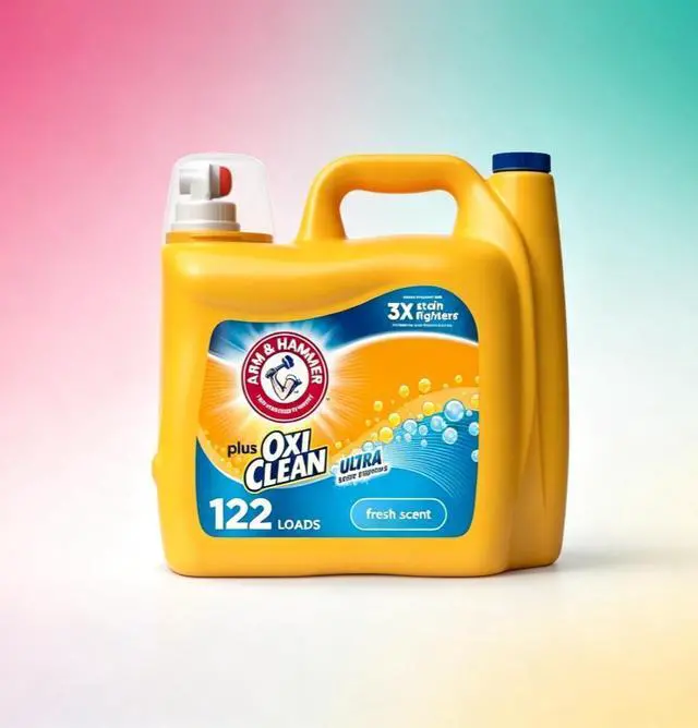 Main image of ICUTE-ARM & HAMMER Plus OxiClean Ultra Stain Fighters Liquid Laundry Detergent, Fresh Scent 158.6 Fl Oz