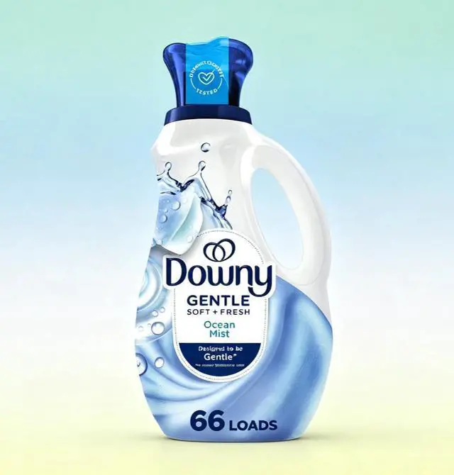 Main image of ICUTE-Downy Gentle Soft + Fresh Liquid Fabric Softener, Ocean Mist Scent, 44 fl oz, 66 Loads