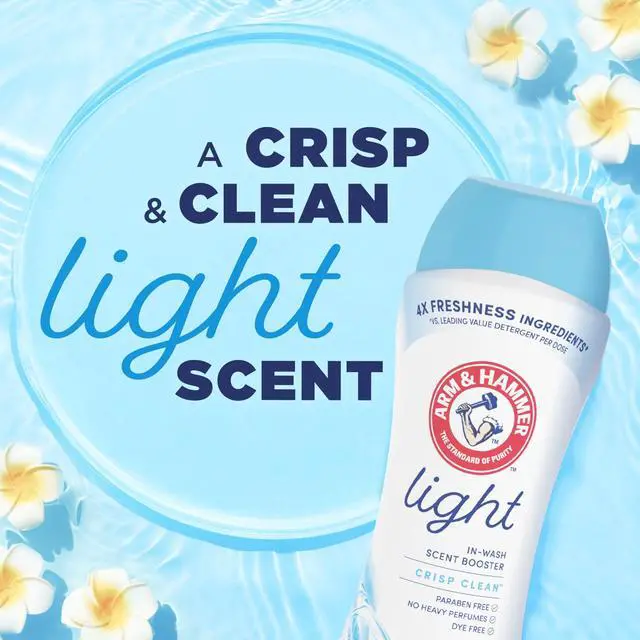 Alt view image 4 of 5 - ICUTE-ARM & HAMMER Light In-Wash Scent Booster, Laundry Scent Booster Crisp Clean scent, 24 Oz