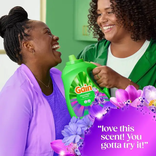 Alt view image 6 of 6 - ICUTE-Gain Laundry Detergent Liquid, Now with Odor Defense, Moonlight Breeze Scent, 39 fl oz, 29 Loads