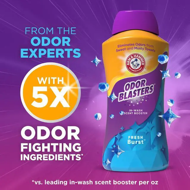 Alt view image 2 of 7 - ICUTE-ARM & HAMMER Odor Blasters Laundry Scent Booster, Scent Beads Alternative, Fresh Burst Scent, 45 Oz