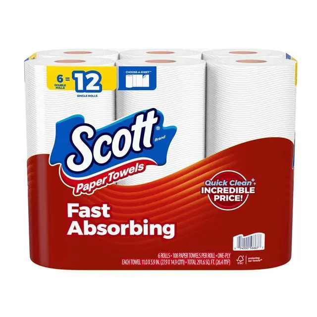 Alt view image 6 of 6 - ICUTE-Scott Paper Towels, Choose-A-Sheet, 6 Double Rolls