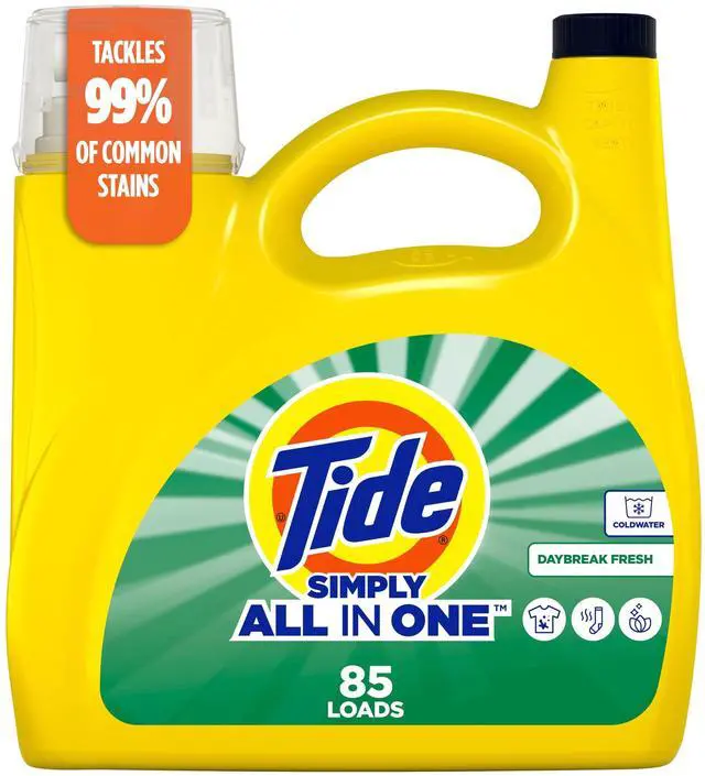 Main image of ICUTE-Tide Simply Liquid Laundry Detergent, Daybreak Fresh Scent, 85 Loads, 107 fl oz, All-In-One Detergent