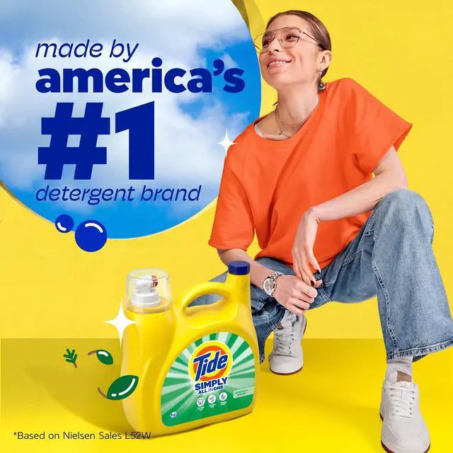 Alt view image 3 of 6 - ICUTE-Tide Simply Liquid Laundry Detergent, Daybreak Fresh Scent, 85 Loads, 107 fl oz, All-In-One Detergent