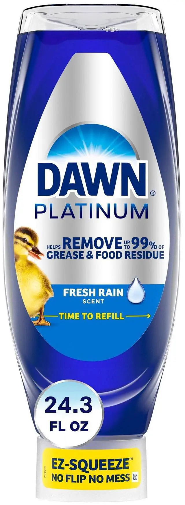 Main image of ICUTE-Dawn Platinum EZ-Squeeze Dish Soap Liquid, Dishwashing Liquid, Grease Removal, Fresh Rain, 24.3oz