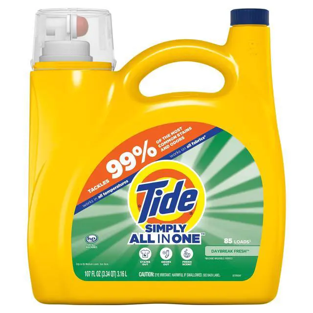 Alt view image 5 of 6 - ICUTE-Tide Simply Liquid Laundry Detergent, Daybreak Fresh Scent, 85 Loads, 107 fl oz, All-In-One Detergent