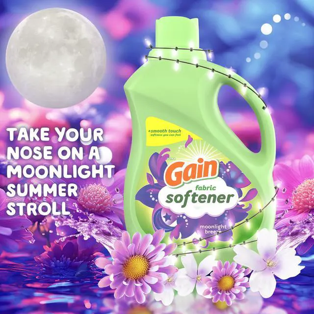 Alt view image 3 of 7 - ICUTE-Gain Laundry Liquid Fabric Softener and Conditioner, Moonlight Breeze Scent, 72 fl oz, 98 Loads