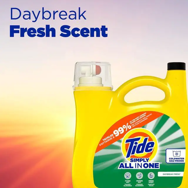 Alt view image 3 of 5 - ICUTE-Tide Simply Laundry Detergent Liquid, Daybreak Fresh, 117 fl oz, 89 Loads