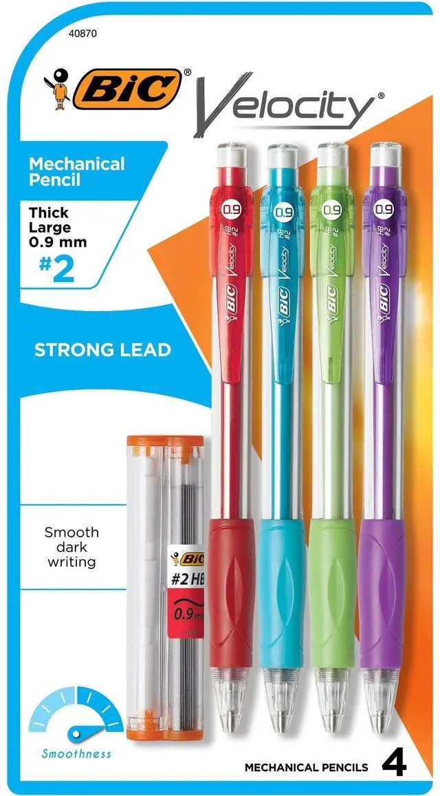 Main image of ICUTE-BIC Velocity Mechanical Pencil, 0.9 mm, 4 Count