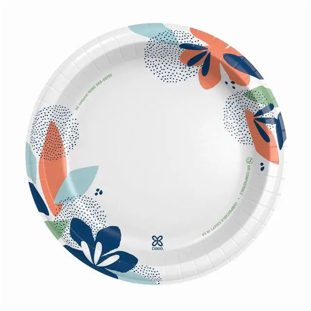 Alt view image 3 of 7 - ICUTE-Dixie Disposable Paper Plates, 10", Multi-Color, 150 Count