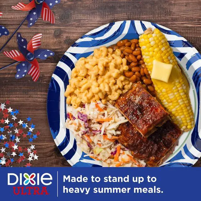 Alt view image 3 of 7 - ICUTE-Dixie Ultra Disposable Paper Plates, 10", Multi-Color, 50 Count