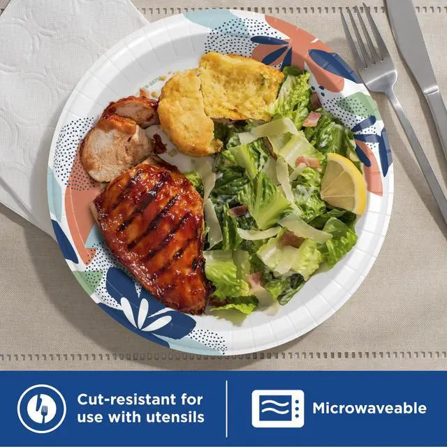 Alt view image 5 of 7 - ICUTE-Dixie Disposable Paper Plates, 10", Multi-Color, 150 Count