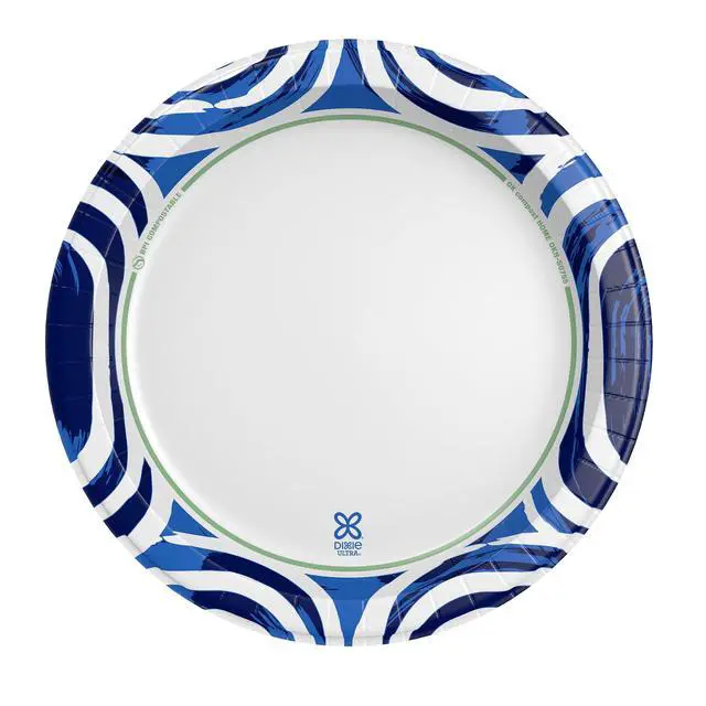 Alt view image 2 of 7 - ICUTE-Dixie Ultra Disposable Paper Plates, 10", Multi-Color, 50 Count