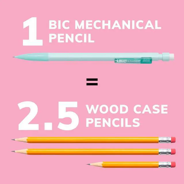 Alt view image 3 of 5 - ICUTE-BIC Xtra Smooth Pastel Mechanical Pencils, No. 2, Back to School, 0.7 mm, 24-Count