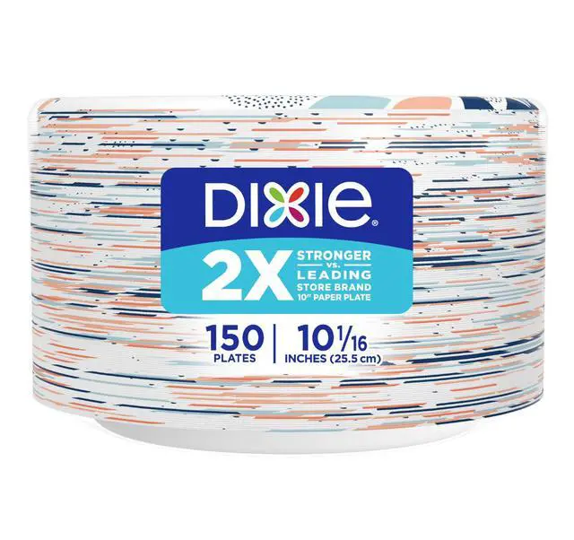 Alt view image 7 of 7 - ICUTE-Dixie Disposable Paper Plates, 10", Multi-Color, 150 Count