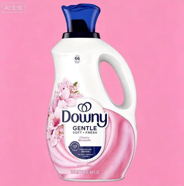 Alt view image 2 of 7 - ICUTE-Downy Gentle Soft and Fresh Liquid Fabric Softener, Cherry Blossom Scent, 44 fl oz, 66 Loads