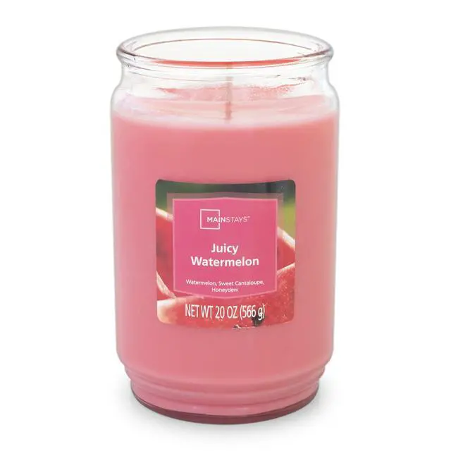 Alt view image 3 of 4 - ICUTE-Mainstays Juicy Watermelon Scented Single Wick Jar Candle, 20 oz